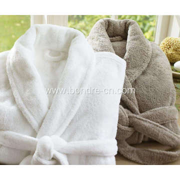 Luxury Men's  Fleece Bathrobe With Embroidary